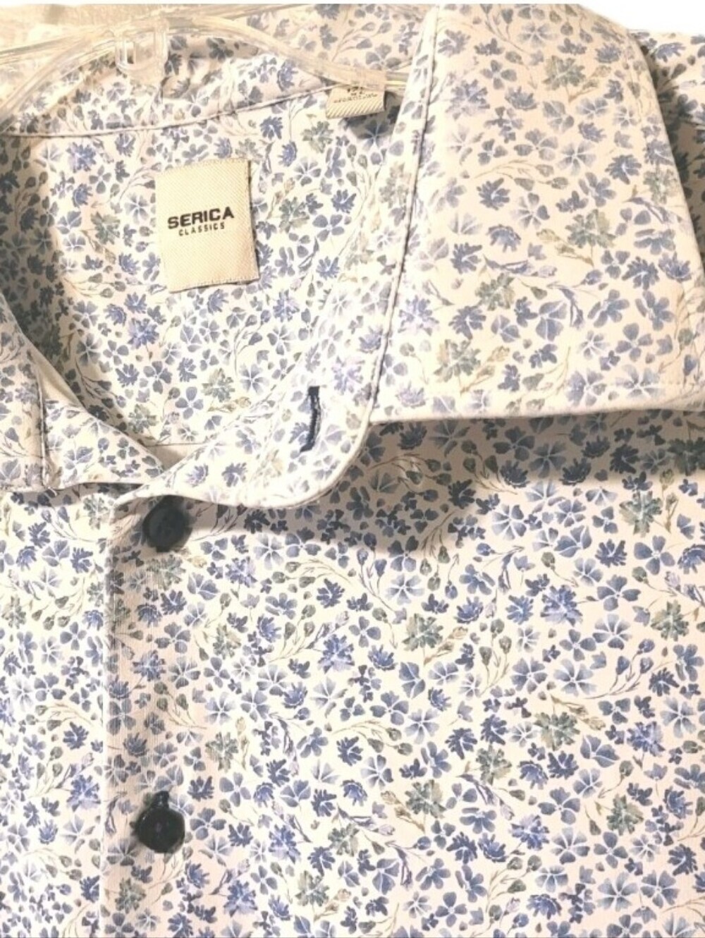 Serica Classic Shirt Floral Button Up Men's XL Quiet Luxury
